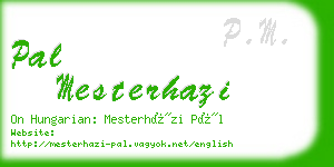 pal mesterhazi business card